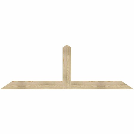 Ekena Millwork Portland Rough Sawn Timber Gable Bracket, Douglas Fir, 96"W x 32"H x 4"D x 6"F, 8/12 Pitch GBW096X32X0406POR00RDF